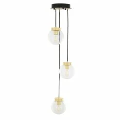 Agusta Cascade Globe Chandelier, Three Light