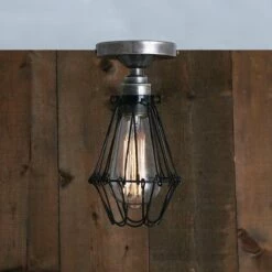 Apoch Industrial Cage Flush Ceiling Light -Home-Lighting Sale apoch flush cage ceiling light 9891