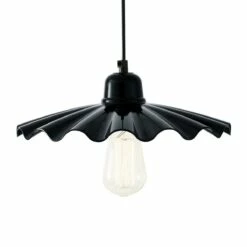 Ardle Ripple Shade Factory Pendant Light 11.8" -Home-Lighting Sale ardle modern factory pendant light 9347