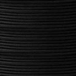 Black Fabric Braided Cable, 3 Core Round