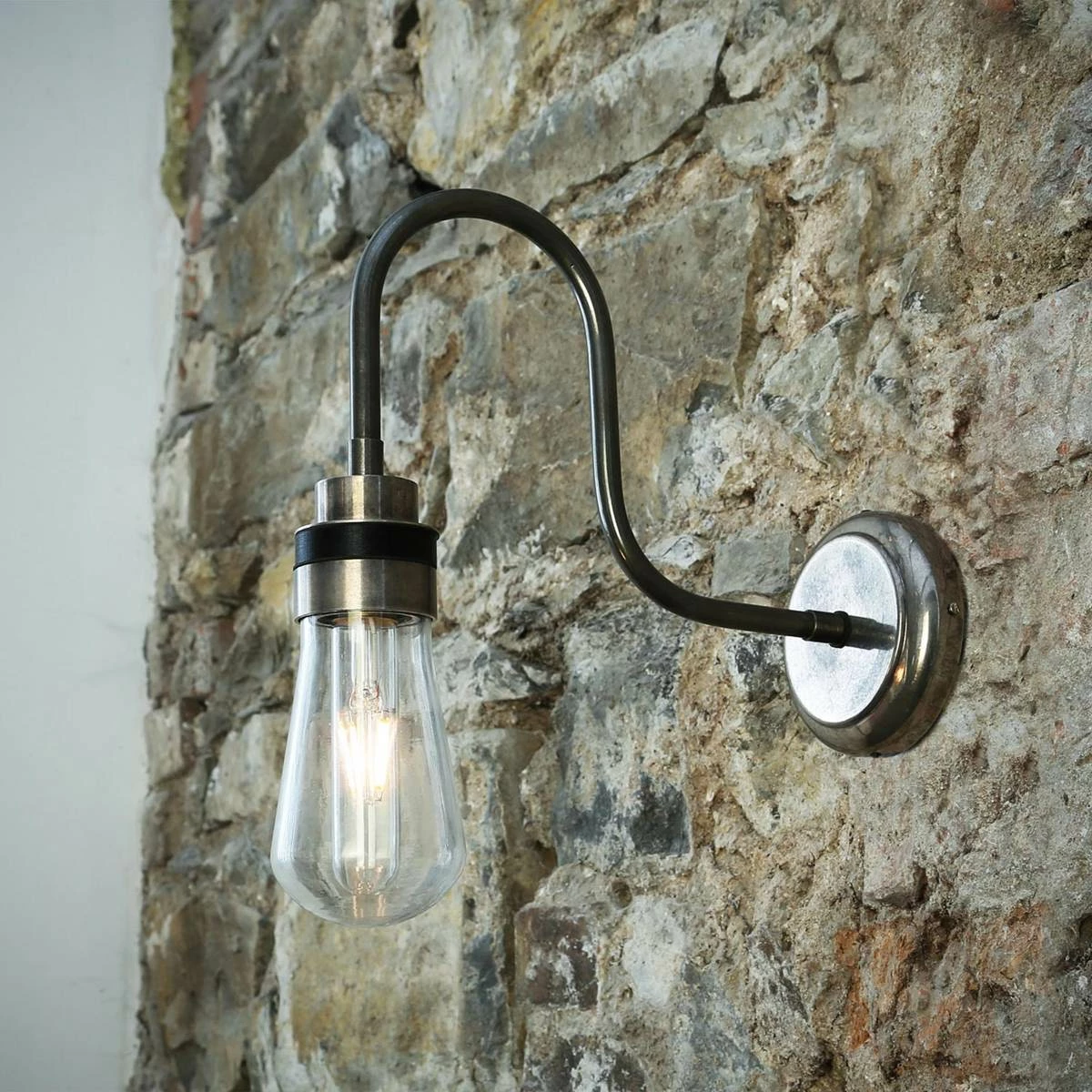 Bo Glass Swan Neck Wall Light IP65 4 Bo Glass Swan Neck Wall Light IP65 - Image 2