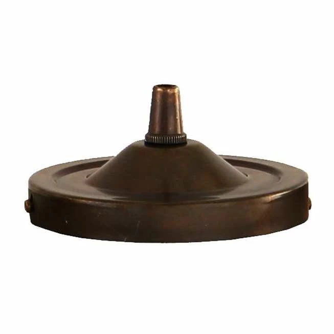 Brass Ceiling Rose Light Fitting, Flat Round With Cord Grip 7 Brass Ceiling Rose Light Fitting, Flat Round With Cord Grip - Image 5