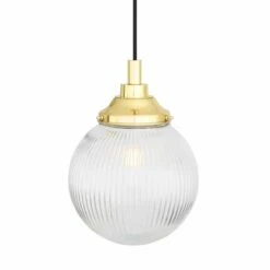 Cherith Prismatic Glass Globe Pendant Light IP44