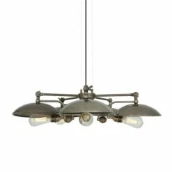 Chulainn B Industrial Dish Chandelier, Five-Arm -Home-Lighting Sale cullen b five arm industrial dish chandelier 11228