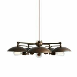 Chulainn B Industrial Dish Chandelier, Five-Arm -Home-Lighting Sale cullen b five arm industrial dish chandelier 11242