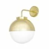Florence Brass And Glass Globe Wall Light 10.2"