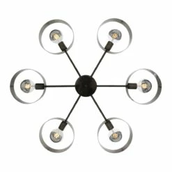 Fossa Modern Industrial Chandelier, Six-Arm -Home-Lighting Sale fossa chandelier 12102