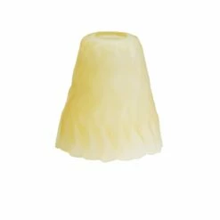 Cream Patterned Bell Glass Lamp Shade