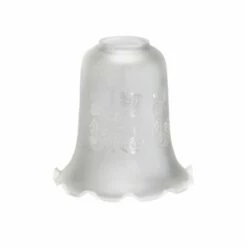 Acid Etched Victorian Bell Shade