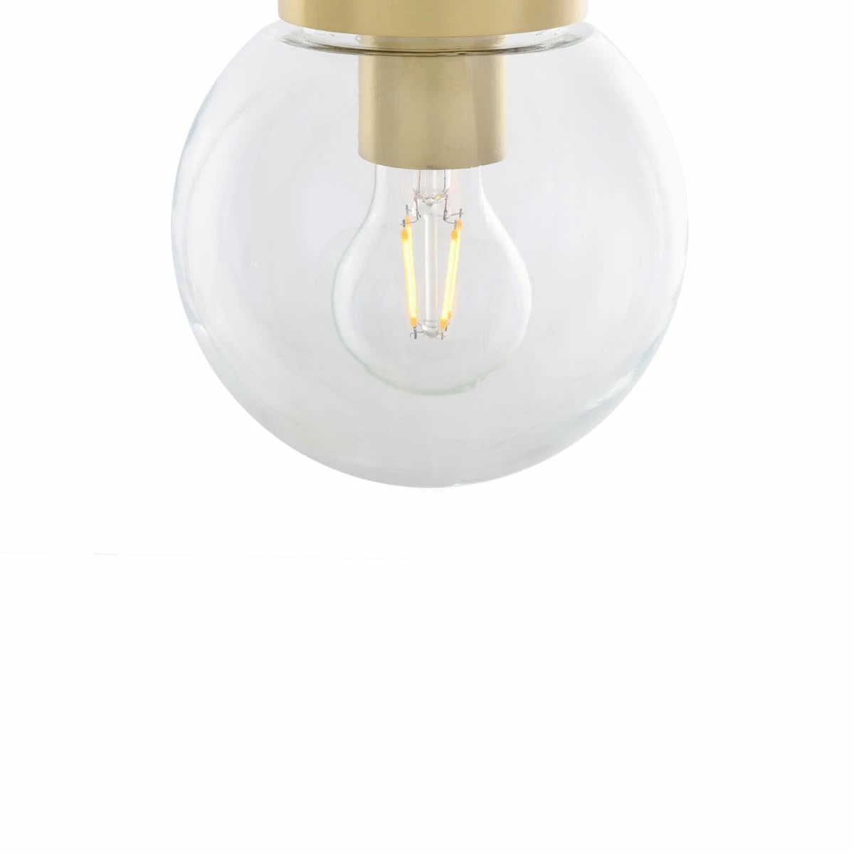 Clear Threaded Globe Glass Lamp Shade 5.9" 4 Clear Threaded Globe Glass Lamp Shade 5.9" - Image 2