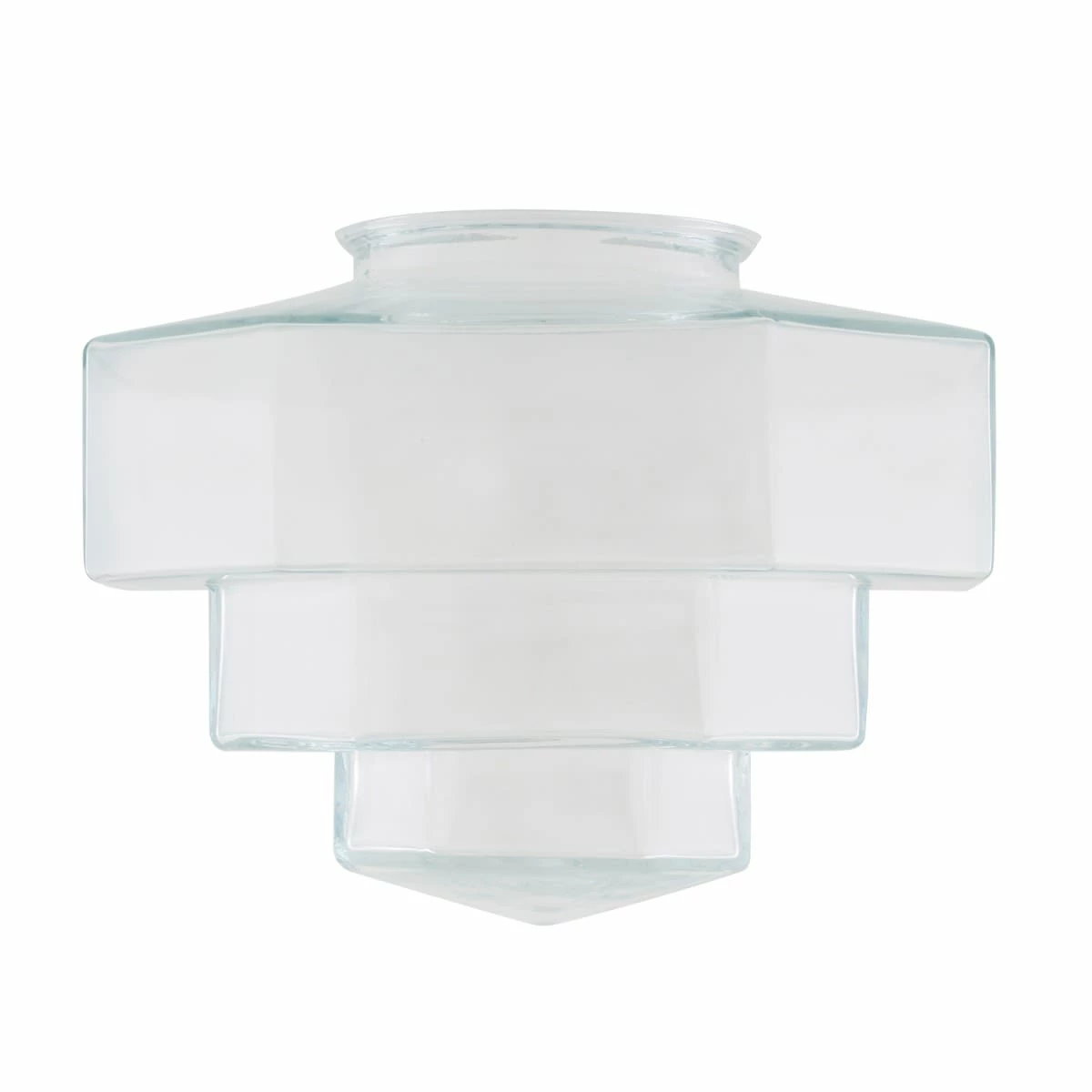 Art Deco Stepped Glass Lamp Shade 3 Art Deco Stepped Glass Lamp Shade