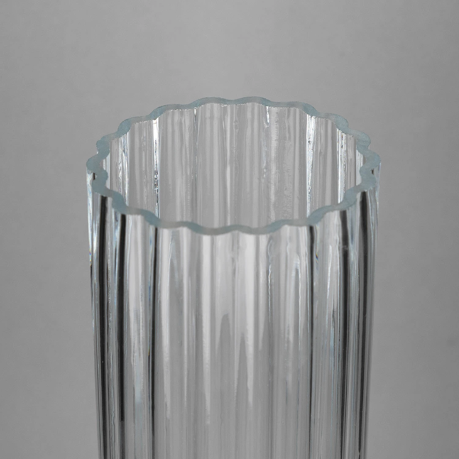 Tall Reeded Tube Glass Lamp Shade 3.8" 4 Tall Reeded Tube Glass Lamp Shade 3.8" - Image 2