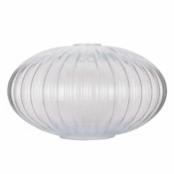 Reeded Oval Glass Lamp Shade 11.8"