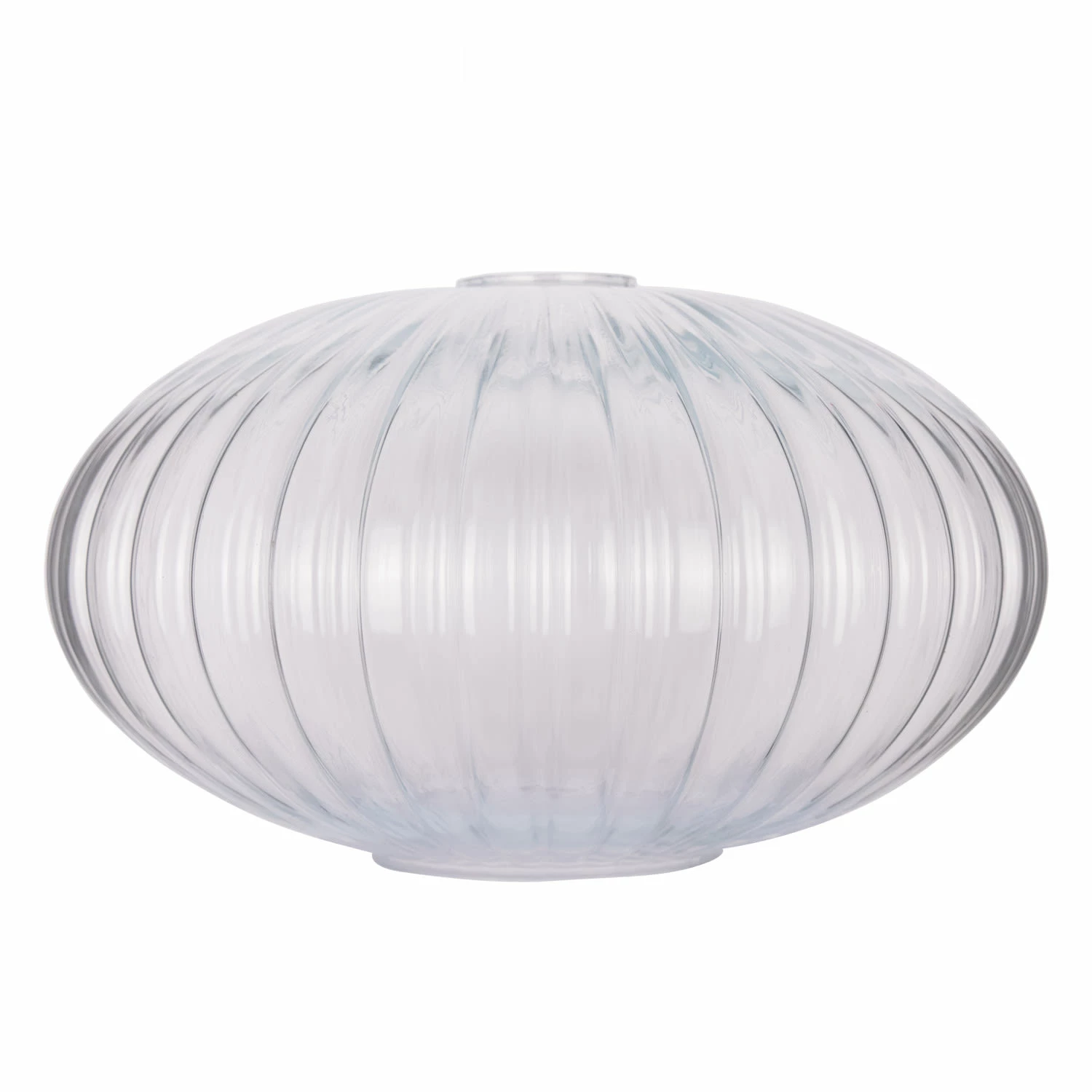 Reeded Oval Glass Lamp Shade 11.8" 3 Reeded Oval Glass Lamp Shade 11.8"