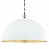 Goma Large White Dome And Gold Leaf Pendant Light 28.7" -Home-Lighting Sale goma pendant 13099