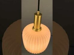 Nahla Reeded Glass And Brass Pendant 7.9", Clear Or Opal 24 Nahla Reeded Glass And Brass Pendant 7.9", Clear Or Opal -Home-Lighting Sale hqdefault 7 47