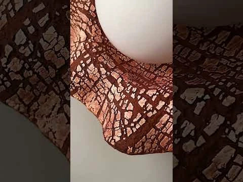 Rivale Wall Light With Wavy Ceramic Shade, Red Iron 5 Rivale Wall Light With Wavy Ceramic Shade, Red Iron - Image 3