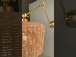 Manila Adjustable Arm Wall Light With Large Rattan Shade -Home-Lighting Sale hqdefault 7 59