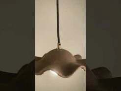 Rivale Pendant Light With Wavy Ceramic Shade, Black Clay 10 Rivale Pendant Light With Wavy Ceramic Shade, Black Clay -Home-Lighting Sale hqdefault 8 19