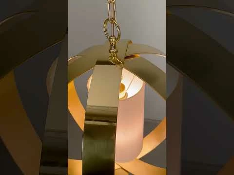 Denton Modern Brass Lantern Pendant 19.7" 5 Denton Modern Brass Lantern Pendant 19.7" - Image 3