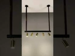 Holmes Linear Island Pendant With Leather Straps, Five-Light -Home-Lighting Sale hqdefault 8 40