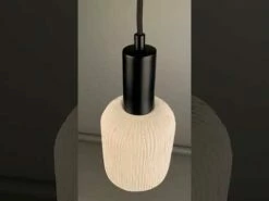 Osier Organic Ceramic Pendant Light 4.5", Matte White Striped -Home-Lighting Sale hqdefault 8 61