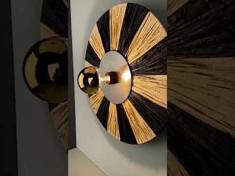 Vernon Raffia Striped Wall Light 21.3" 3 Vernon Raffia Striped Wall Light 21.3"