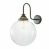 Laguna Clear Globe Swan Neck Wall Light 11.8" IP44 -Home-Lighting Sale laguna swan neck wall light 30cm ip44 12227