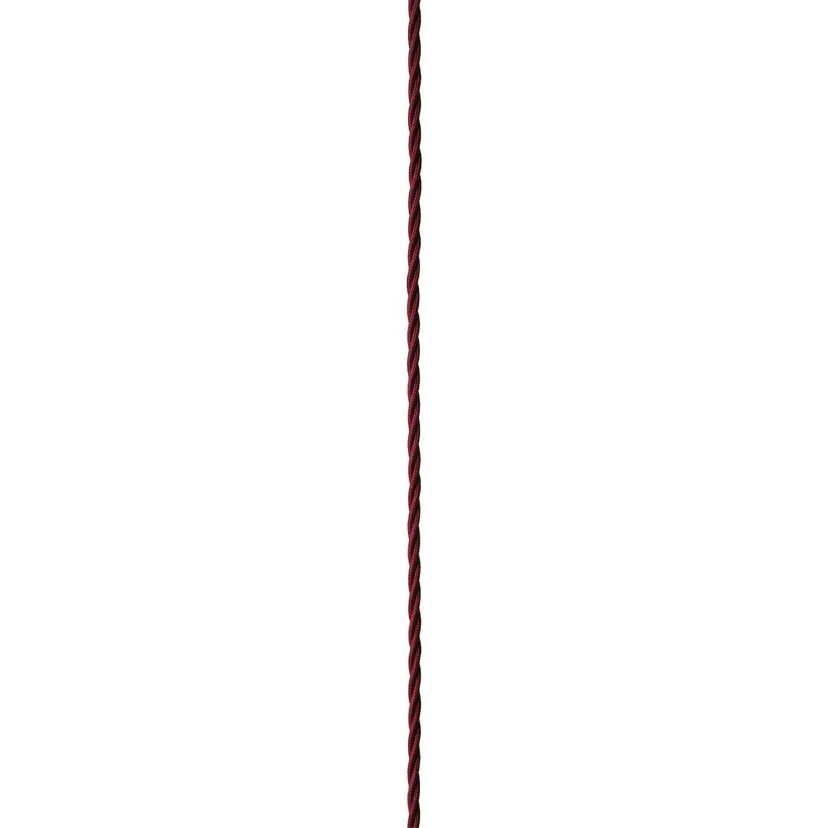 Maroon Fabric Braided Cable, 3 Core Twisted 4 Maroon Fabric Braided Cable, 3 Core Twisted - Image 2