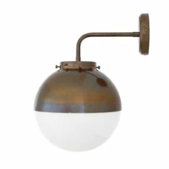 Mica Brass / Glass Dome Wall Light IP44 -Home-Lighting Sale mica wall light ip44 12949