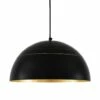 Midas Black Dome Gold Leaf Pendant Light 15.7" -Home-Lighting Sale midas designer gold leaf pendant light 9355