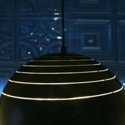 Midas Black Dome Gold Leaf Pendant Light 15.7" -Home-Lighting Sale midas designer gold leaf pendant light 9357