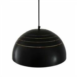 Midas Black Dome Gold Leaf Pendant Light 15.7" -Home-Lighting Sale midas designer gold leaf pendant light 9358