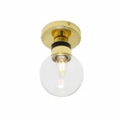 Ayr Small Globe Flush Bathroom Ceiling Light 4.8" IP65