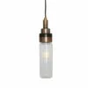 Delta Tube Glass And Brass Bathroom Pendant IP65 -Home-Lighting Sale mlbp047antbrspr