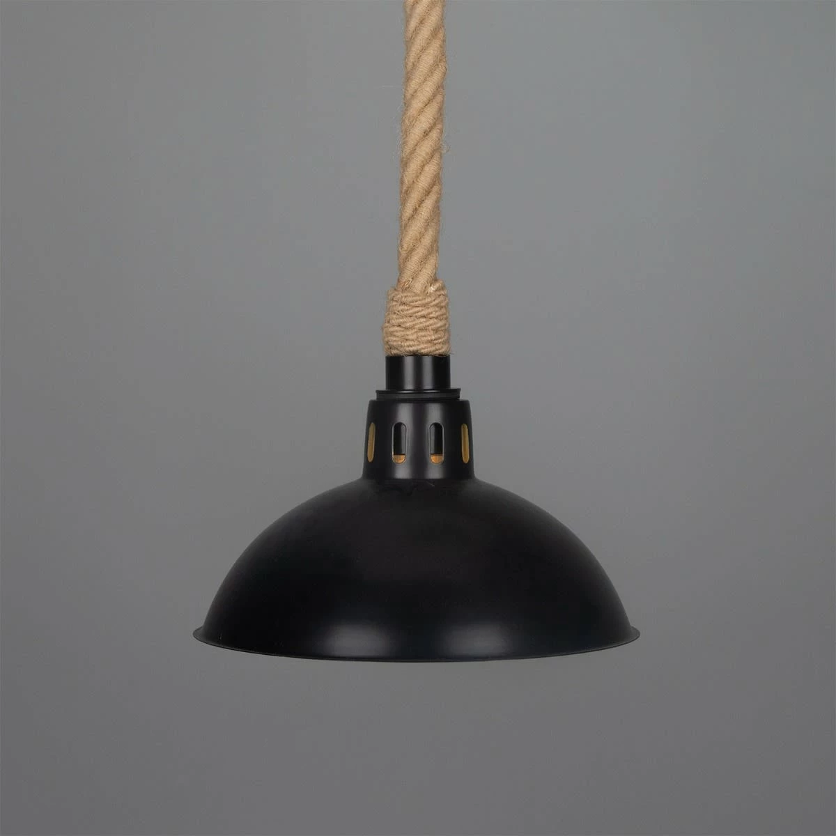 Tahiti Jute Rope Pendant Light With Vintage Brass Shade 11.8" IP65 8 Tahiti Jute Rope Pendant Light With Vintage Brass Shade 11.8" IP65 - Image 6