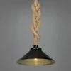 Naxos Jute Rope Pendant Light With Vintage Brass Shade 15" IP65 -Home-Lighting Sale mlbp054pcmbk 1