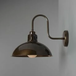 Talise Industrial Swan Neck Wall Light IP65 27 Talise Industrial Swan Neck Wall Light IP65 -Home-Lighting Sale mlbwl051antbrsop ul 2
