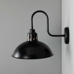 Talise Industrial Swan Neck Wall Light IP65 31 Talise Industrial Swan Neck Wall Light IP65 -Home-Lighting Sale mlbwl051pcmbk ul 3 1