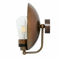 Galit Brass Dish Wall Light IP65 -Home-Lighting Sale mlbwl107antbrs 2
