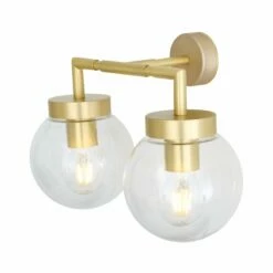 Jordan Double Globe Wall Light IP65 -Home-Lighting Sale mlbwl115satbrscl