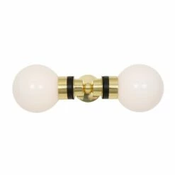 Poole Double Glass Globe Bathroom Wall Light IP65 13 Poole Double Glass Globe Bathroom Wall Light IP65 -Home-Lighting Sale mlbwl143polbrsop