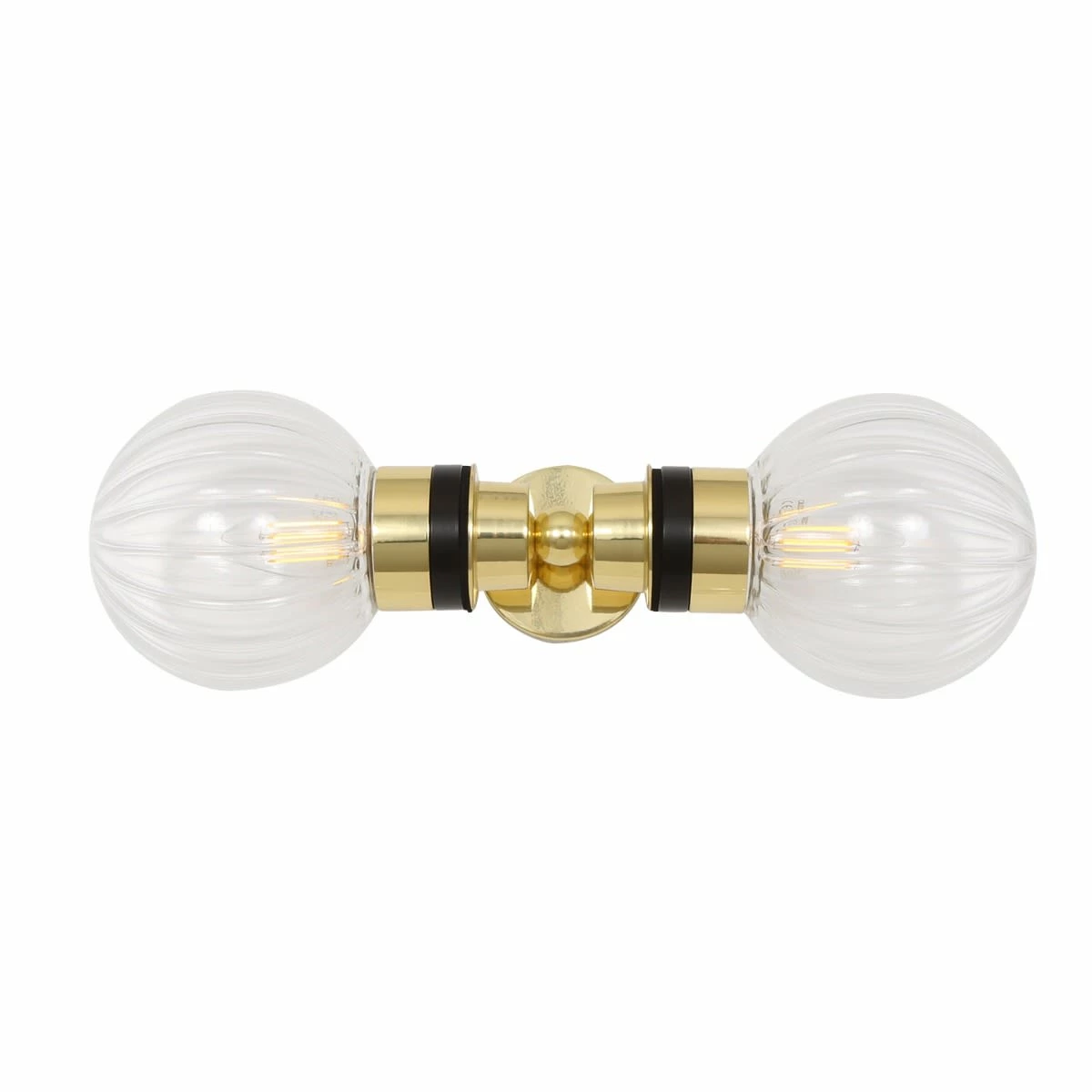 Poole Double Glass Globe Bathroom Wall Light IP65 4 Poole Double Glass Globe Bathroom Wall Light IP65 - Image 2