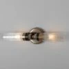 Severn Double Tube Glass Bathroom Wall Light IP65