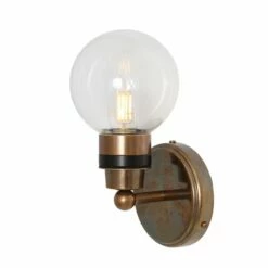 Shannon Small Glass Globe Bathroom Wall Light IP65 -Home-Lighting Sale mlbwl145antbrscl 1