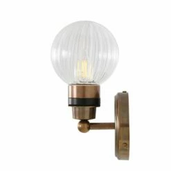 Shannon Small Glass Globe Bathroom Wall Light IP65 -Home-Lighting Sale mlbwl145antbrspr 2