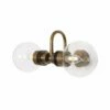 Ness Double Glass Globe Bathroom Wall Light With Swan Neck IP65 -Home-Lighting Sale mlbwl147antbrscl