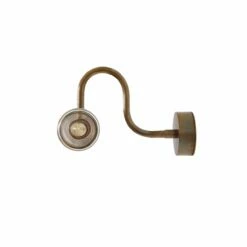 Nevis Double Tube Glass Bathroom Wall Light With Swan Neck IP65 -Home-Lighting Sale mlbwl148antbrscl 3