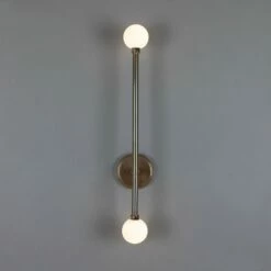 Gunning Double Globe Slim Bathroom Wall Light 28" IP44 23 Gunning Double Globe Slim Bathroom Wall Light 28" IP44 -Home-Lighting Sale mlbwl152antbrs 1