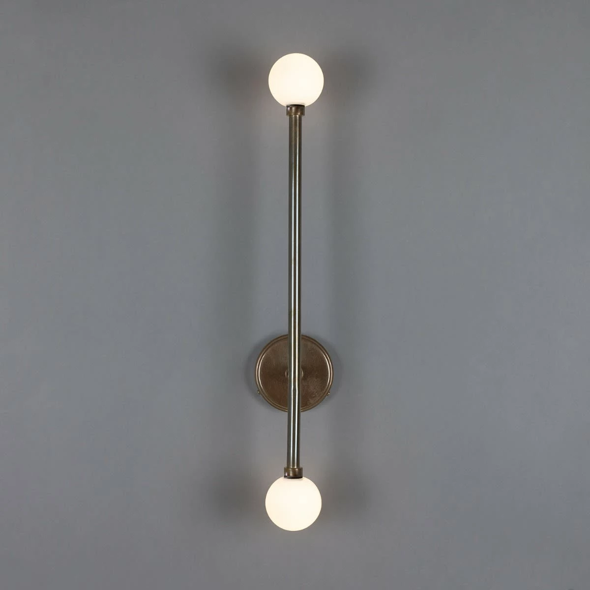 Gunning Double Globe Slim Bathroom Wall Light 28" IP44 4 Gunning Double Globe Slim Bathroom Wall Light 28" IP44 - Image 2
